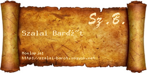 Szalai Barót névjegykártya